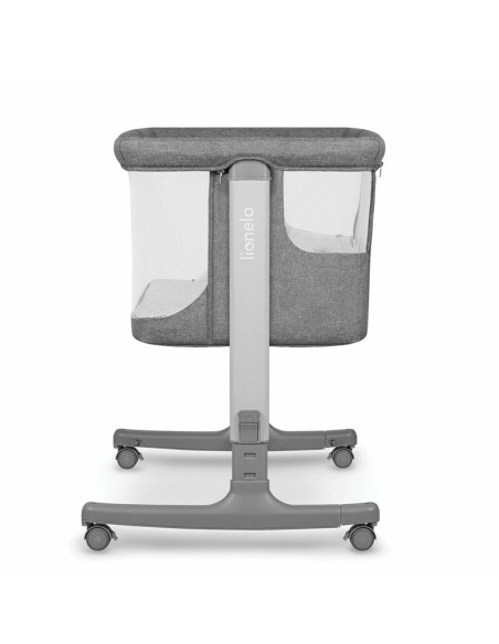 BN-LO-AURORA_GREY_CONCRETE,Lionelo - Patut co-sleeper 3 in 1, Aurora, Cu leganare si setare unghiulara, Include saltea cu densit
