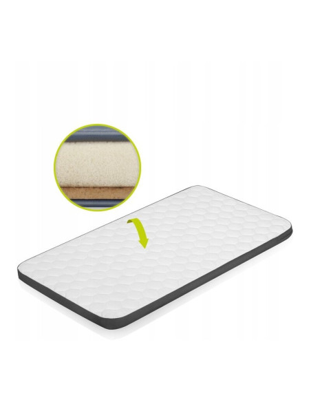 BN-LO-AURORA_GREY_CONCRETE,Lionelo - Patut co-sleeper 3 in 1, Aurora, Cu leganare si setare unghiulara, Include saltea cu densit