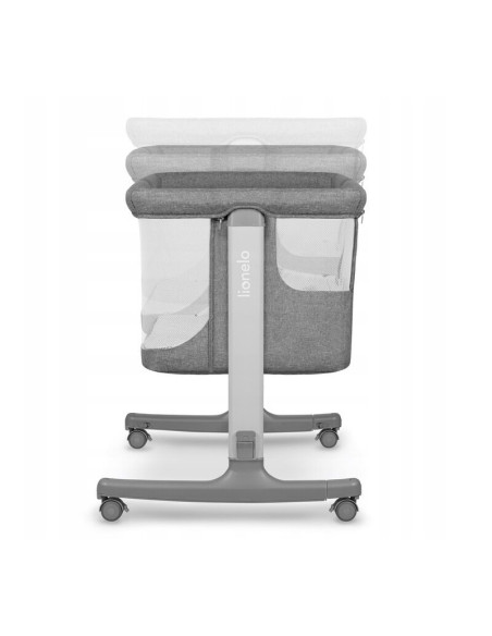 BN-LO-AURORA_GREY_CONCRETE,Lionelo - Patut co-sleeper 3 in 1, Aurora, Cu leganare si setare unghiulara, Include saltea cu densit