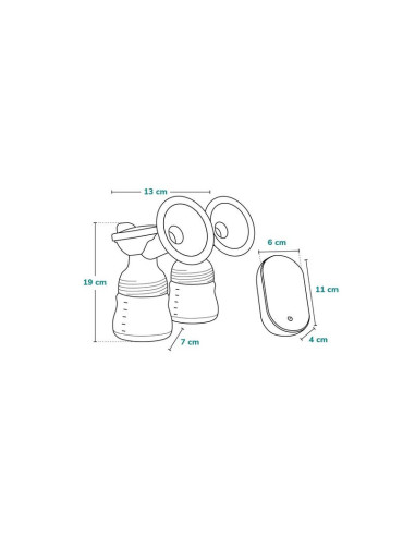 BN-LOC-TWEE_GO,Lionelo - Pompa dubla de san, Electrica, Cu 9 nivele de aspiratie, 5 moduri de masaj, Afisaj LED, Imita suptul na