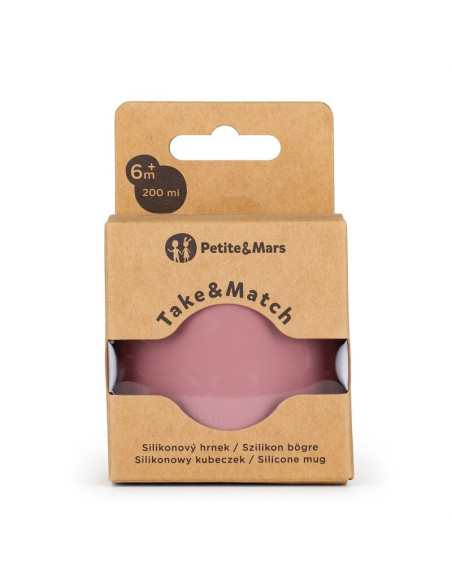 BN-716820,Petite&Mars - Canuta Take&Match, Fara maner, Silicon, Fara BPA, 360 ml, 6 luni+, Roz BN-716820,Petite&Mars - Canuta Take&Match, Fara maner, Silicon, Fara BPA, 360 ml, 6 luni+, Roz