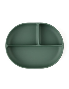 BN-717817,Petite&Mars - Farfurie compartimentata Take&Match, Ovala, Cu ventuza si 3 compartimente, Silicon, Fara BPA, 630 ml, 6  2