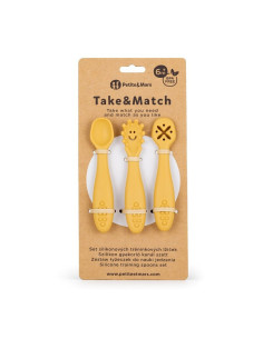 BN-721819,Petite&Mars - Set 3 lingurite, Diverse forme, Pentru supa, paste, alimente usoare, Dezvolta simturile si abilitatile s 2