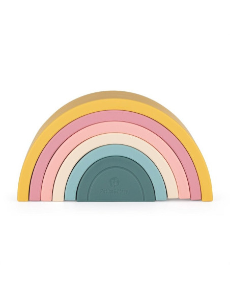 BN-599819,Petite&Mars - Jucarie pentru stivuire, Curcubeu, 14x7.5x5 cm, Silicon, Fara BPA, 6 piese, 12 luni+, Galben BN-599819,Petite&Mars - Jucarie pentru stivuire, Curcubeu, 14x7.5x5 cm, Silicon, Fara BPA, 6 piese, 12 luni+, Galben