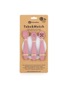 BN-721820,Petite&Mars - Set 3 lingurite, Diverse forme, Pentru supa, paste, alimente usoare, Dezvolta simturile si abilitatile s 2