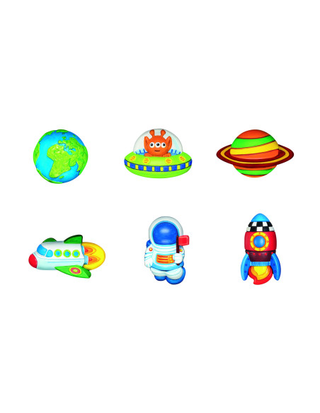 4M-03546,Atelier creativ Modeleaza si picteaza - Spatiu - straluceste in intuneric