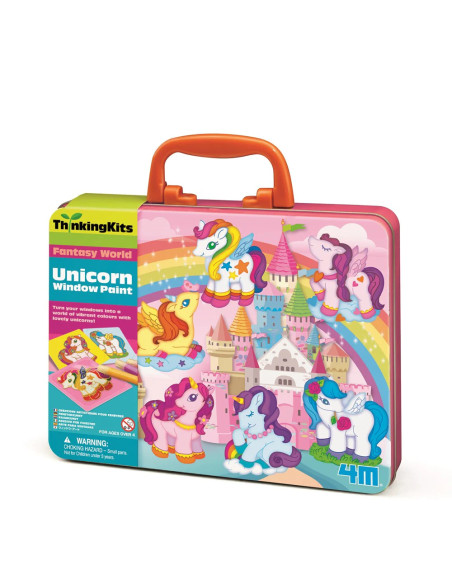 4M-04735,Set creativ cu vopsele pentru geam - vitralii - Unicorni 4M-04735,Set creativ cu vopsele pentru geam - vitralii - Unicorni