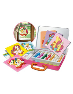 4M-04735,Set creativ cu vopsele pentru geam - vitralii - Unicorni 2