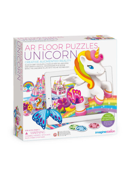 4M-06802,Puzzle de podea cu realitate augmentata AR - Unicorni