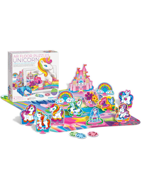 4M-06802,Puzzle de podea cu realitate augmentata AR - Unicorni