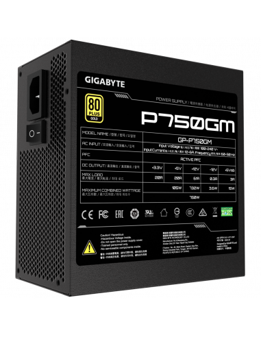 Sursa Gigabyte GP-P750GM, 80 PLUS® Gold, 750W,GP-P750GM