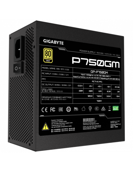 Sursa Gigabyte GP-P750GM, 80 PLUS® Gold, 750W,GP-P750GM