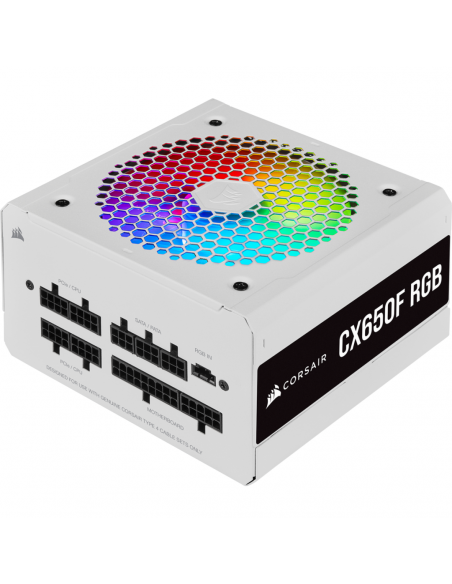 Sursa Corsair CX650F RGB White 80+ Bronze, 650W,CP-9020226-EU