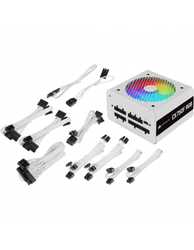 Sursa Corsair CX750F RGB White 80+ Bronze, 750W,CP-9020227-EU