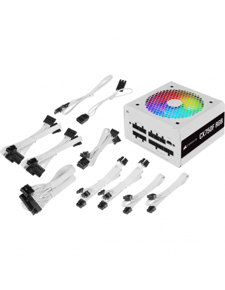 Sursa Corsair CX750F RGB White 80+ Bronze, 750W,CP-9020227-EU