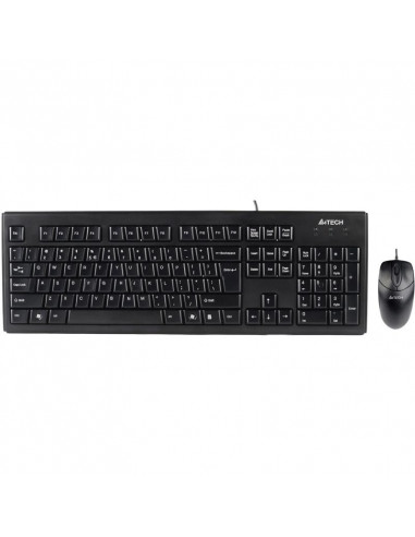 A4TKLA43775,Kit tastatura + mouse A4tech KRS-8372, cu fir, negru