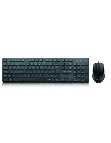 Kit Tastatura + Mouse Wired Delux KA150U+M321BU, USB