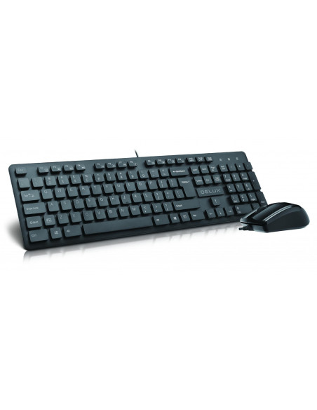 Kit Tastatura + Mouse Wired Delux KA150U+M321BU, USB