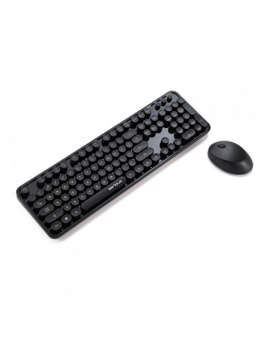 Kit tastatura + mouse Serioux Retro dark 9900BK, wireless