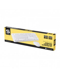 Kit tastatura + mouse Serioux Retro light 9910WH wireless