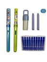 EAN-7252+8101,Set stilouri cu cerneala termosensibila + Rezerve, Sheep world, Albastru