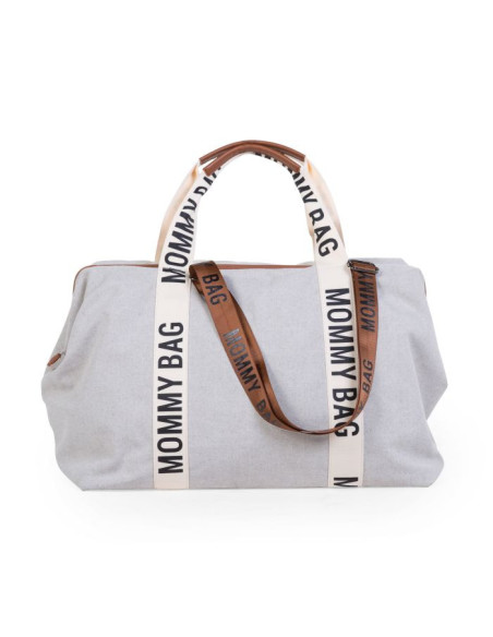 CH-CWMBBSCOW,Geanta de infasat Childhome Mommy Bag Signature Alb