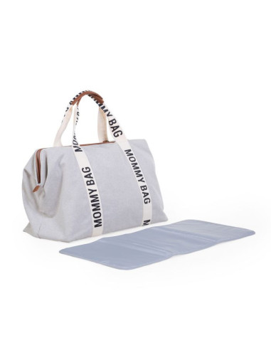 CH-CWMBBSCOW,Geanta de infasat Childhome Mommy Bag Signature Alb