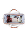CH-CWMBBSCOW,Geanta de infasat Childhome Mommy Bag Signature Alb