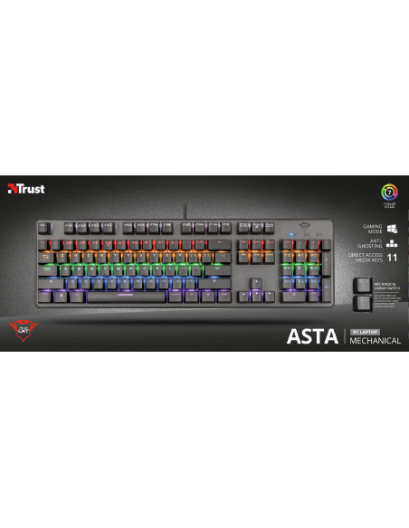 Tastatura Trust GXT 865 Asta, Mechanical Gaming, neagra,TR-22630