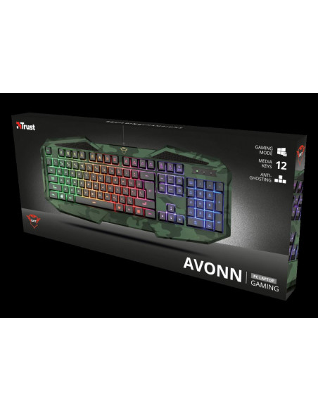 Tastatura Trust GXT 830-RW-C Avonn, Gaming, camo,TR-23136