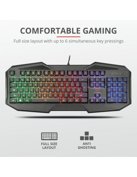 Tastatura Trust GXT 830-RW-C Avonn, Gaming, camo,TR-23136