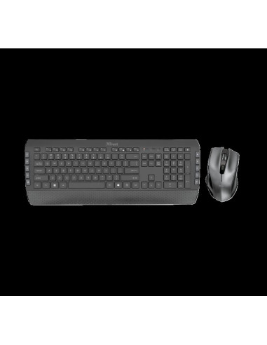 Kit tastatura si mouse Trust Tecla-2, wireless, negru,TR-23239