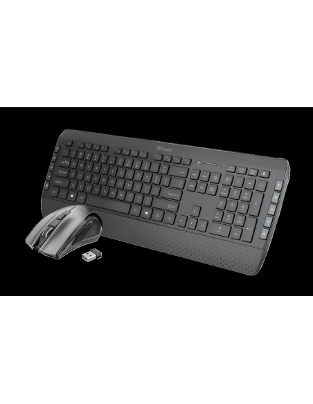 Kit tastatura si mouse Trust Tecla-2, wireless, negru,TR-23239