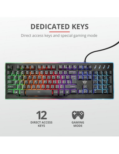 Tastatura Trust GXT 860 Thura, Semi-mechanical Gaming