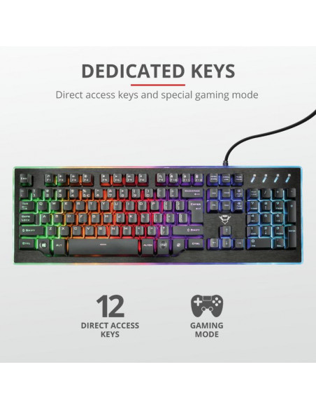 Tastatura Trust GXT 860 Thura, Semi-mechanical Gaming