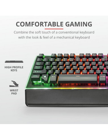 Tastatura Trust GXT 860 Thura, Semi-mechanical Gaming