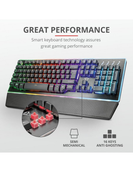 Tastatura Trust GXT 860 Thura, Semi-mechanical Gaming