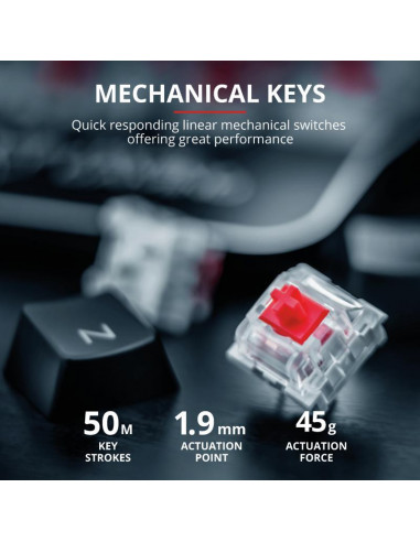Tastatura Trust GXT 877 Scarr Mechanical Gaming, negru,TR-23385