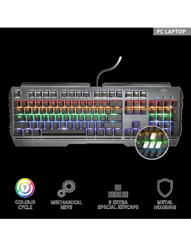 Tastatura Trust GXT 877 Scarr Mechanical Gaming, negru,TR-23385