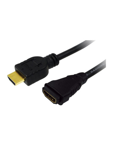 CH0059,CABLU video LOGILINK, adaptor HDMI (T) la HDMI (M), 1m, conectori auriti, rezolutie maxima 4K DCI (4096 x 2160) la 60 Hz,