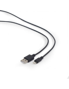 CC-USB2-AMLM-10,CABLU alimentare si date GEMBIRD, pt. smartphone, USB 2.0 (T) la Lightning (T), 3m, black, "CC-USB2-AMLM-10" (ti