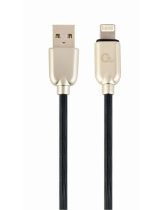 CC-USB2R-AMLM-2M,CABLU alimentare si date GEMBIRD, pt. smartphone, USB 2.0 (T) la Lightning (T), 2m, premium, cablu din cauciuc,