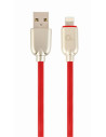 CC-USB2R-AMLM-2M-R,CABLU alimentare si date GEMBIRD, pt. smartphone, USB 2.0 (T) la Lightning (T), 2m, premium, cablu din cauciu