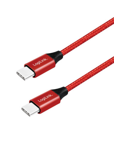 CU0155,CABLU alimentare si date LOGILINK, pt. smartphone, USB 2.0, USB Type-C (T) la USB Type-C (T), 0.3m, premium, cablu cu imp