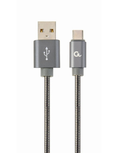CC-USB2S-AMCM-2M-BG,CABLU alimentare si date GEMBIRD, pt. smartphone, USB 2.0 (T) la USB 2.0 Type-C (T), 2m, premium, cablu cu i