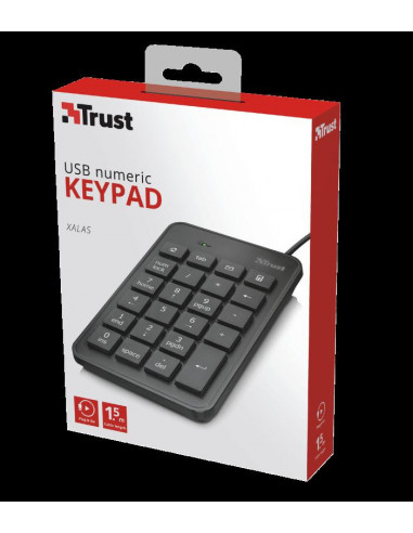 Trust Xalas USB Numeric Keypad, neagra,TR-22221 Trust Xalas USB Numeric Keypad, neagra,TR-22221
