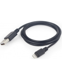 CC-USB2-AMLM-2M,CABLU alimentare si date GEMBIRD, pt. smartphone, USB 2.0 (T) la Lightning (T), 2m, negru, "CC-USB2-AMLM-2M" (ti