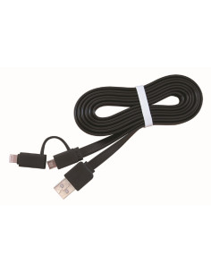CC-USB2-AMLM2-1M,CABLU alimentare si date GEMBIRD, pt. smartphone, 2 + 1, USB 2.0 (T) la Lightning (T) + Micro-USB 2.0 (T), 1m, 