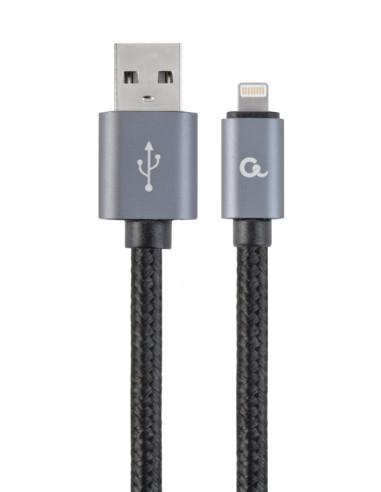 CCB-mUSB2B-AMLM-6,CABLU alimentare si date GEMBIRD, pt. smartphone, USB 2.0 (T) la Lightning (T), 1.8m, premium, conectori aurit