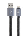 CCB-mUSB2B-AMLM-6,CABLU alimentare si date GEMBIRD, pt. smartphone, USB 2.0 (T) la Lightning (T), 1.8m, premium, conectori aurit